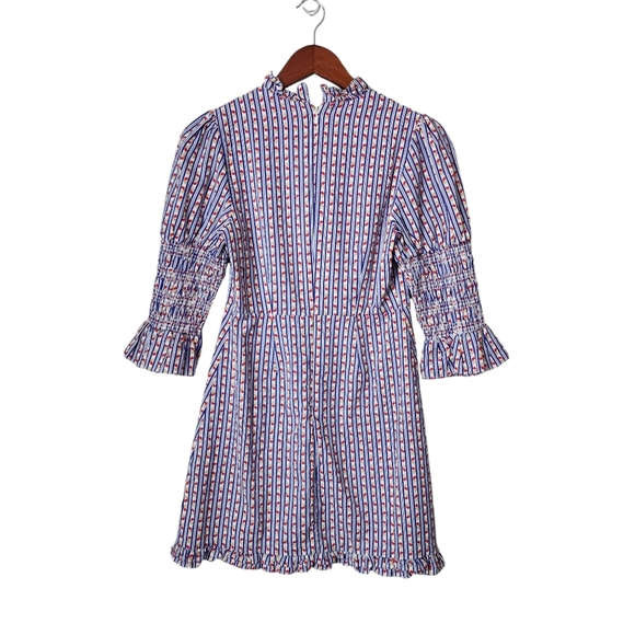 LAURA ASHLEY x‎ URBAN OUTFITTERS Maisy Mini Dress Smocked sleeve micro floral S - Picture 2 of 9